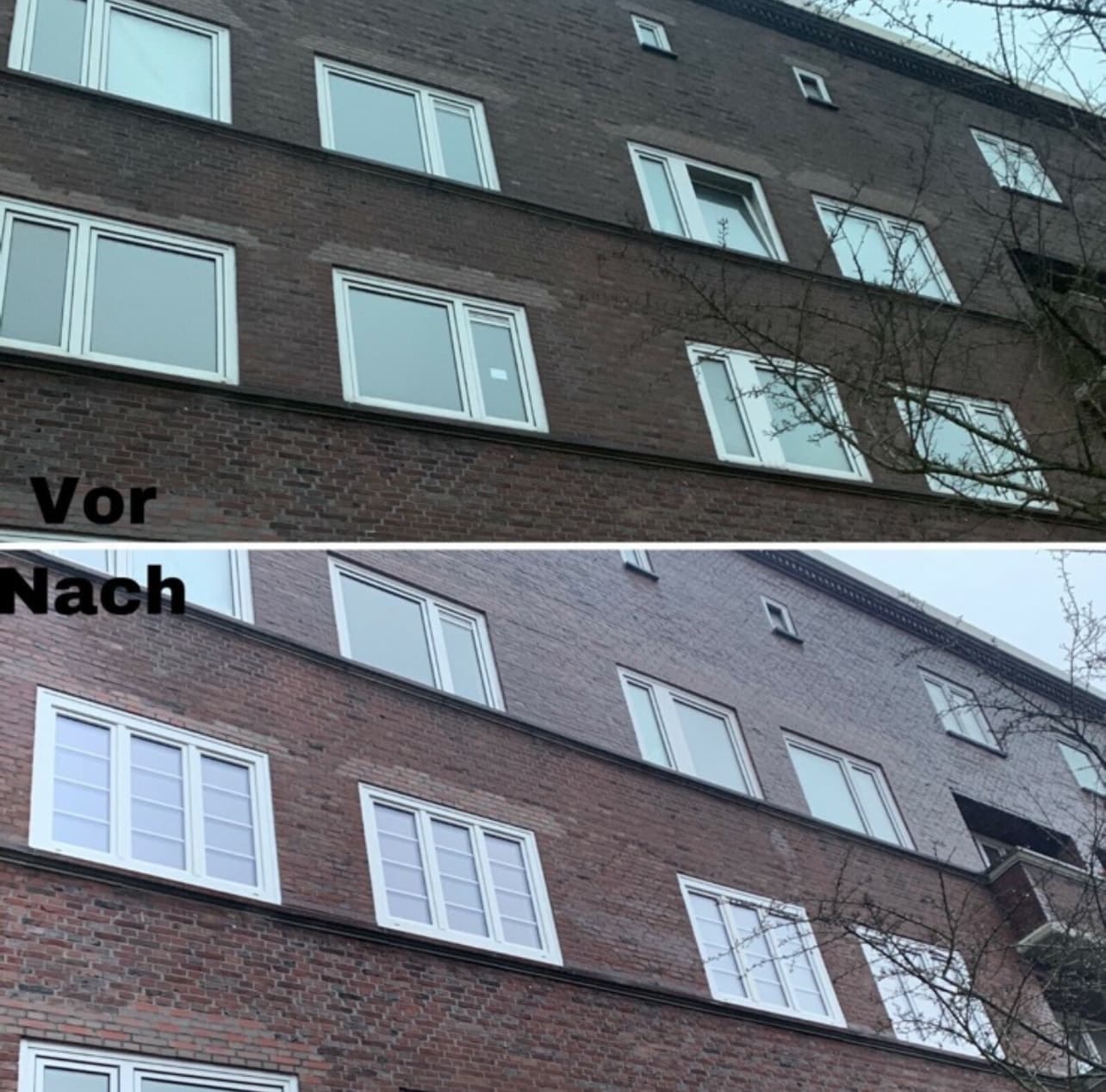 01 fenster austausch mehrfamilienhaus vorher nachher – Fensterbau Moers